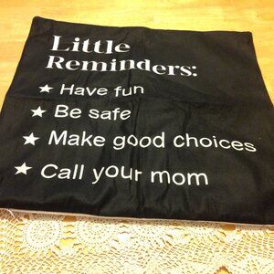 Mom Reminders Pillow Cover, NWOT